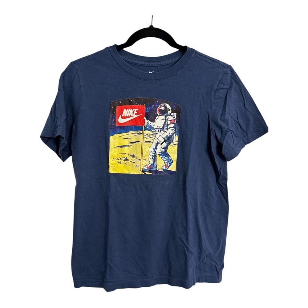 Nike Navy T-Shirt with Yellow Accents